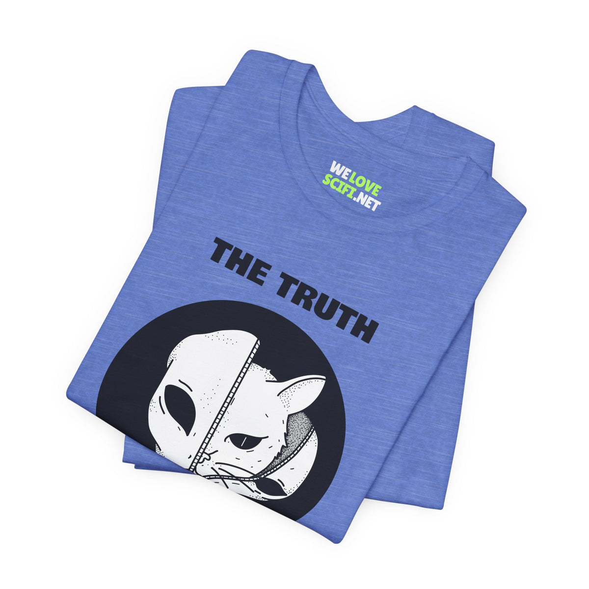 UFO t-shirt-The Truth is Out There Cat UFO Sci-Fi T-Shirt