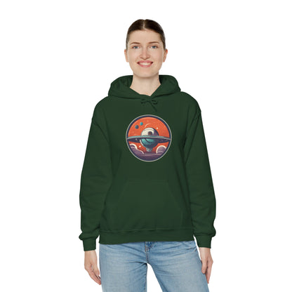 Here to Stay Space Art Hoodie – Sci-Fi Style Apparel