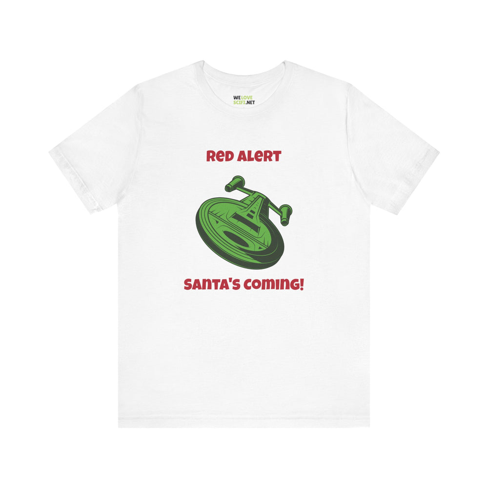 Red Alert Santa Funny Christmas Unisex Tee-welovescifi.net