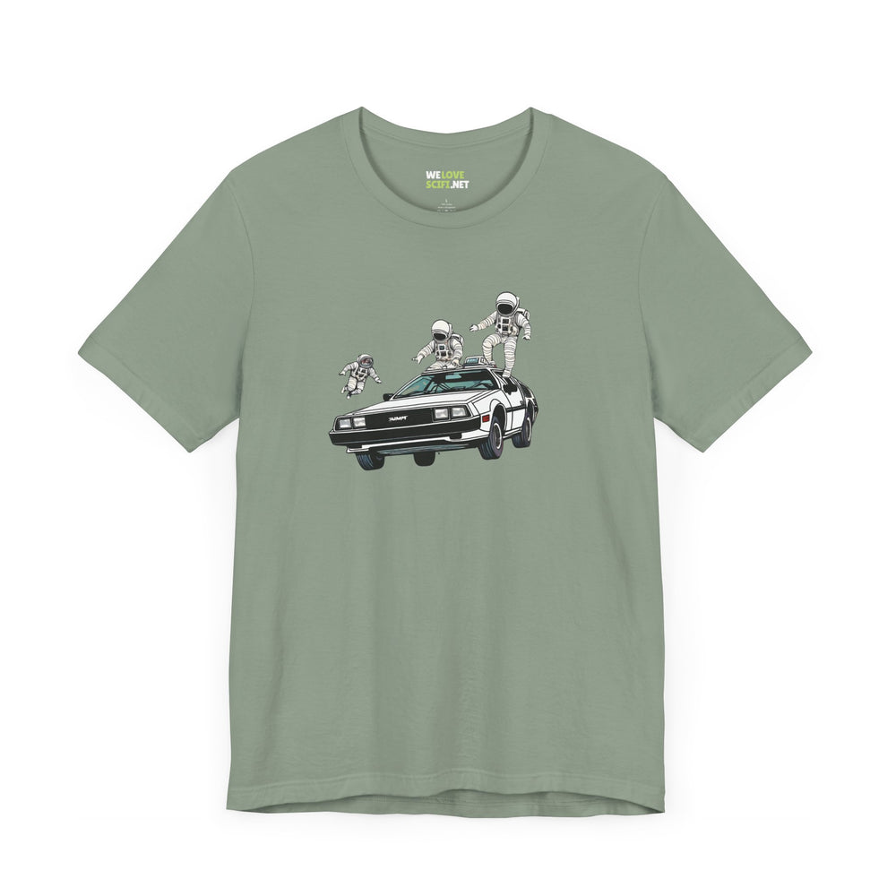 Party in a DeLorean Astronaut Sci-Fi TShirt Cool Sci-Fi Tee