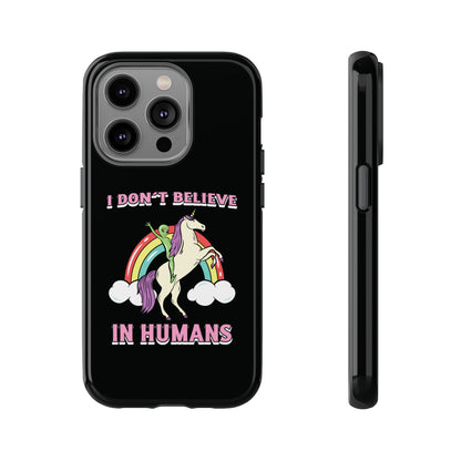 Funny UFO Sci-Fi Tough iPhone Cases I Don't Believe in Human