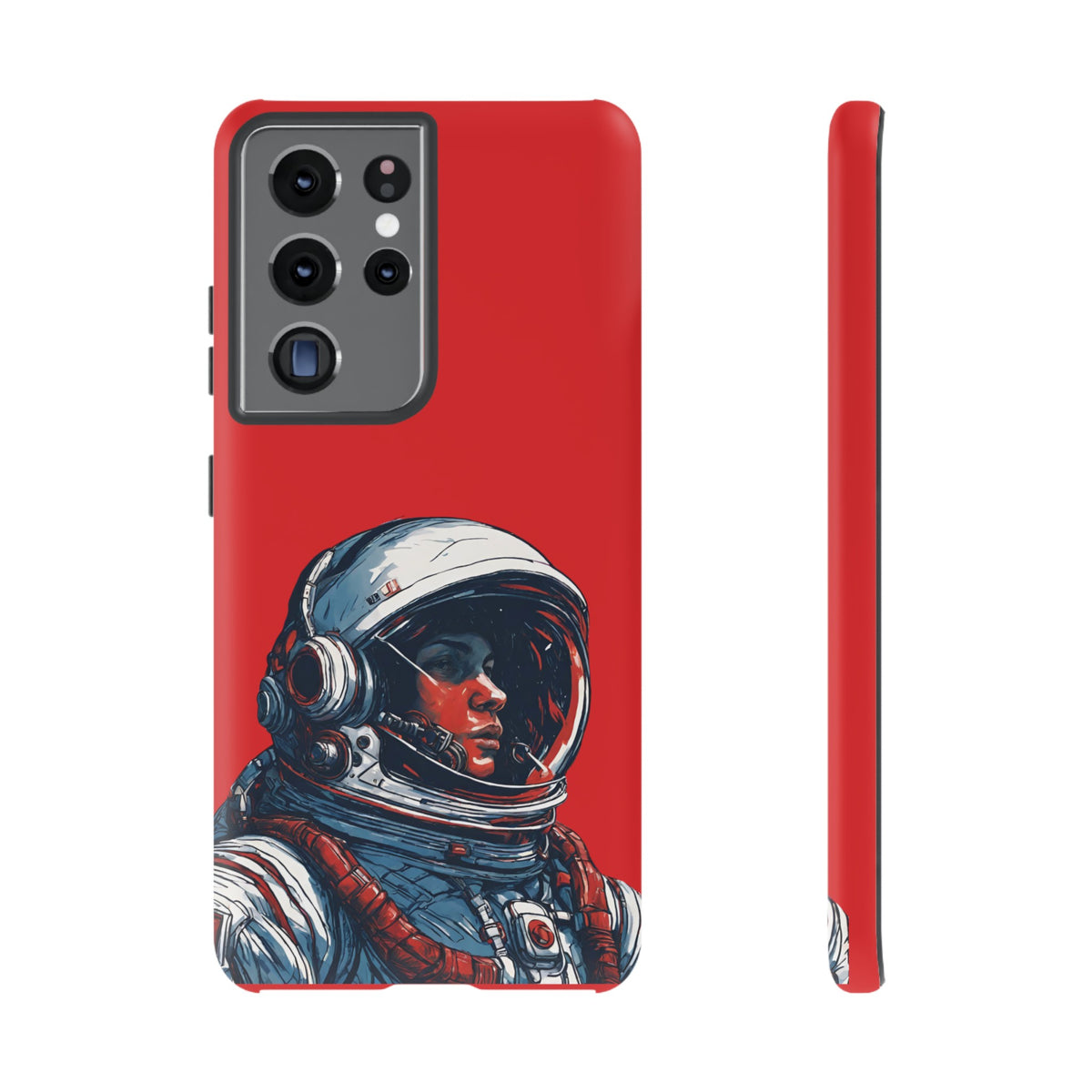 Astronaut In Red SpaceArt Tough Samsung Galaxy Mobile Cases