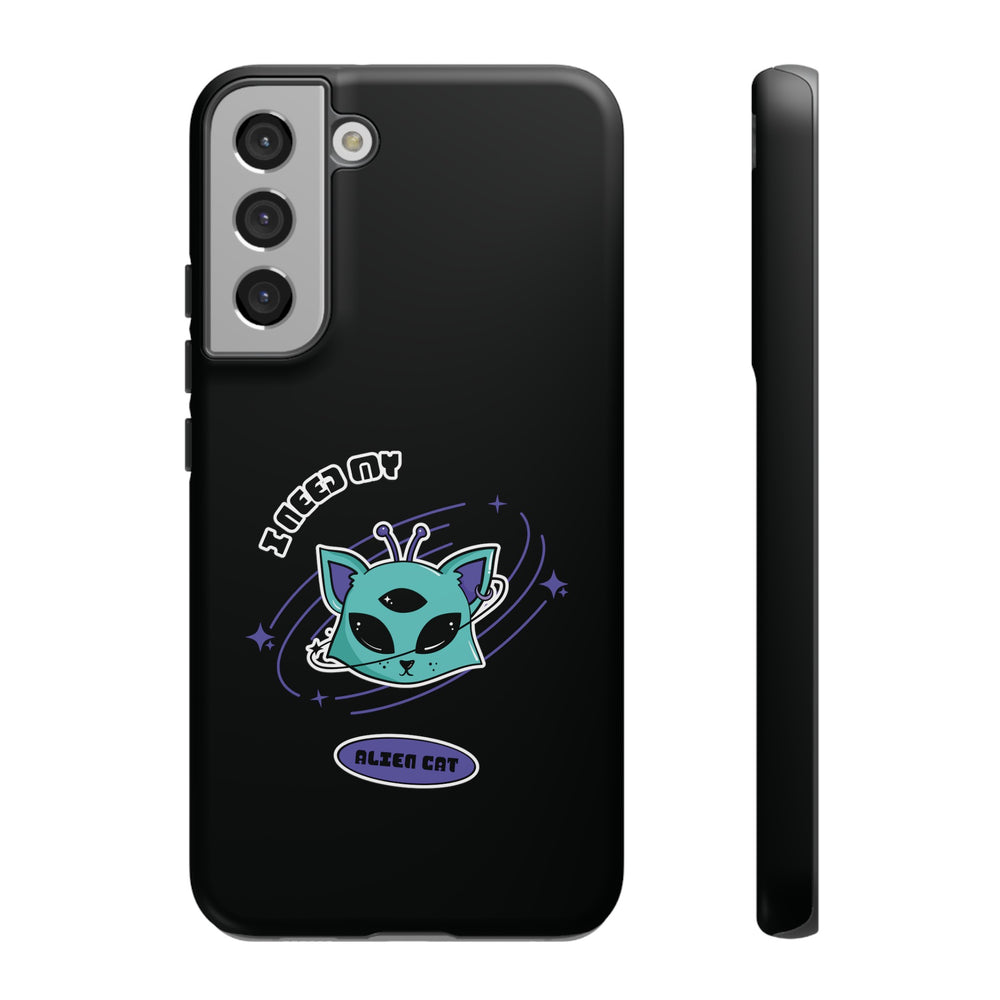 Alien Cat Galaxy Case Funny Sci-Fi Tough Samsung Mobile Case