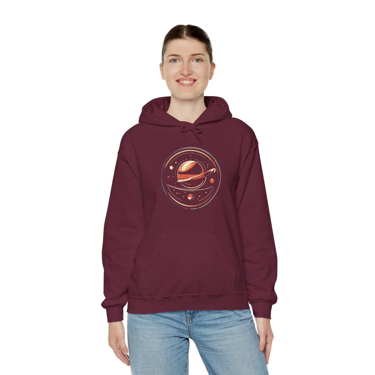 Space Art Hoodie - Spinning Around Sci-Fi Design