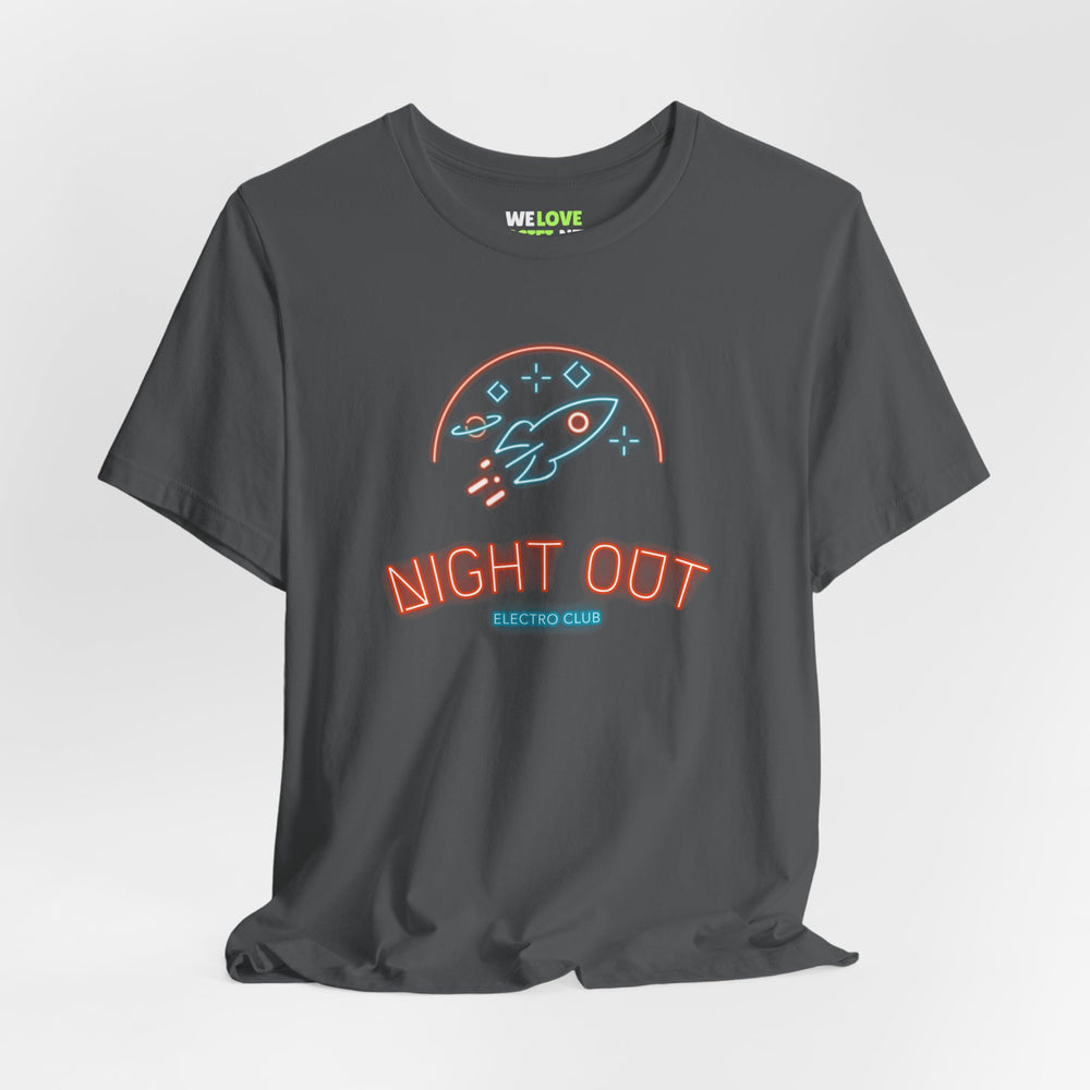 Night Out Retro Sci-Fi T-Shirt | Classic Space Design