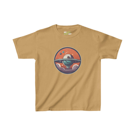 Spacestation No.2 Space Art Astronaut Kids Heavy Cotton Tee