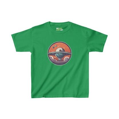 Spacestation No.2 Space Art Astronaut Kids Heavy Cotton Tee