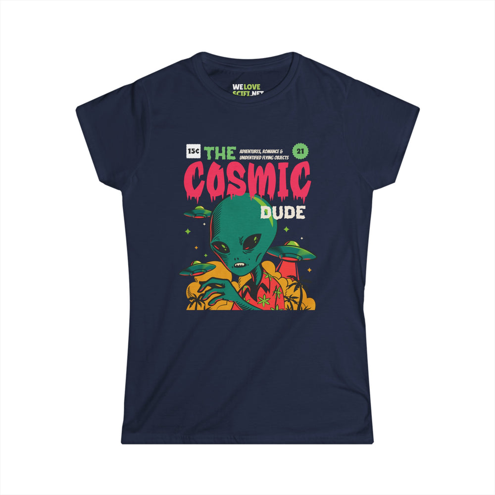 The Cosmic Dude Retro Comic Alien Woman's Tee