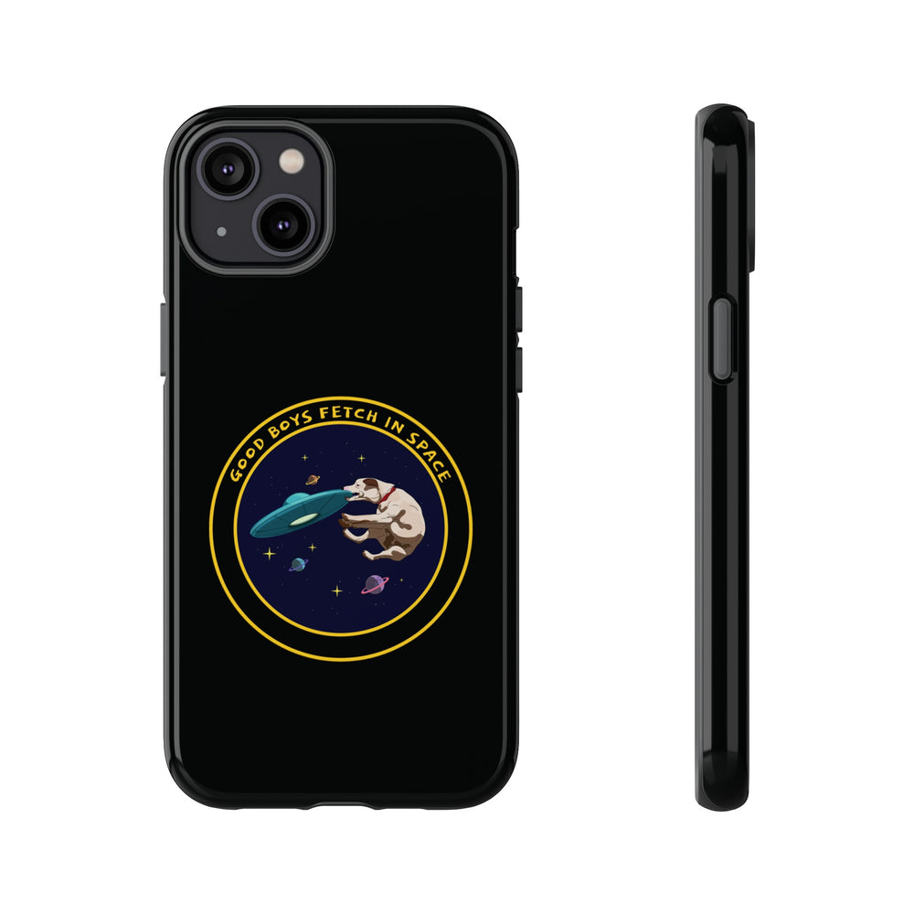 Good Boys Fetch in Space: Funny Dog Sci-Fi iPhone Cases