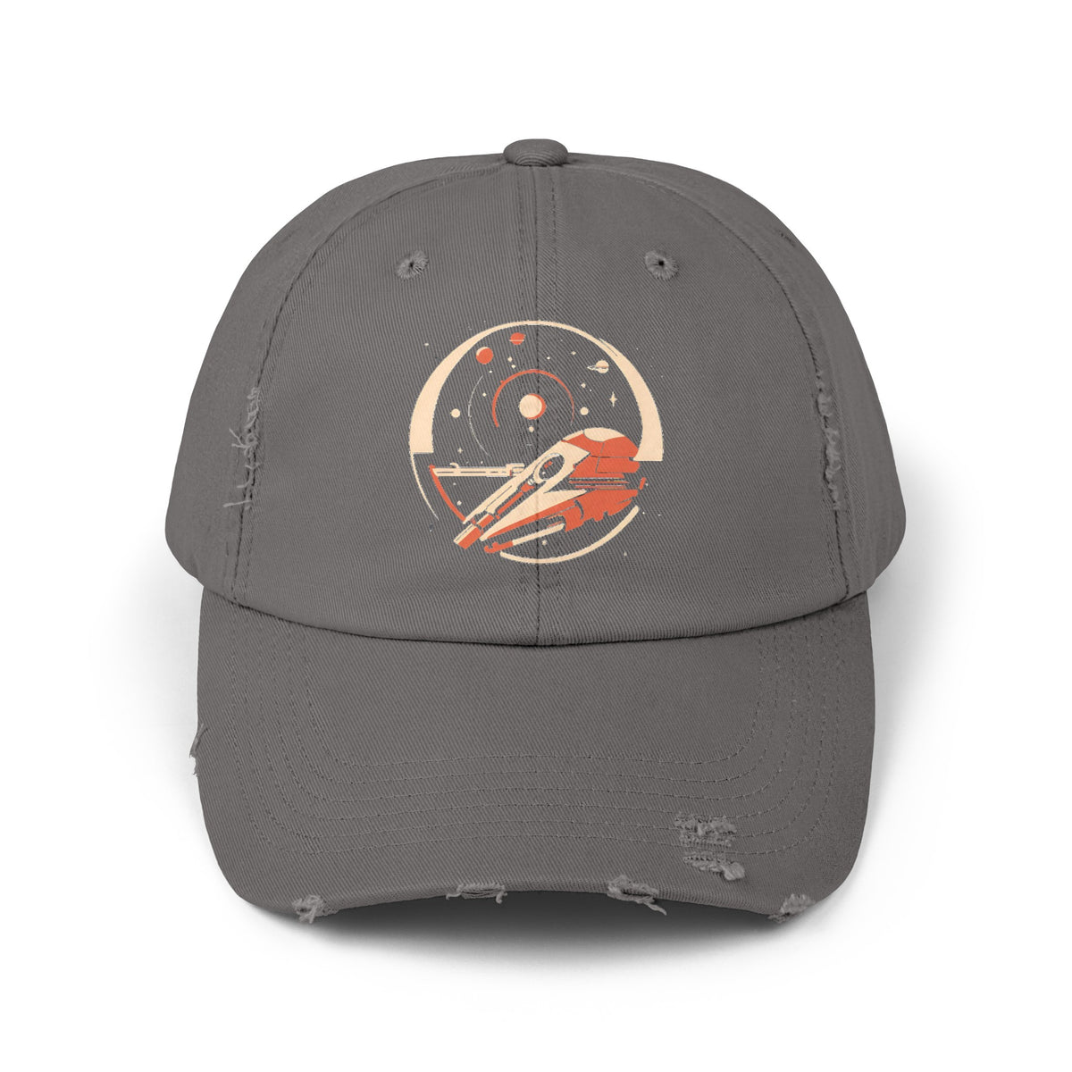 SpaceStation No198 SpaceArt Unisex Distressed Cap