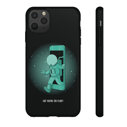 Funny Astronaut iPhone Cases Just Visiting This Planet SciFi