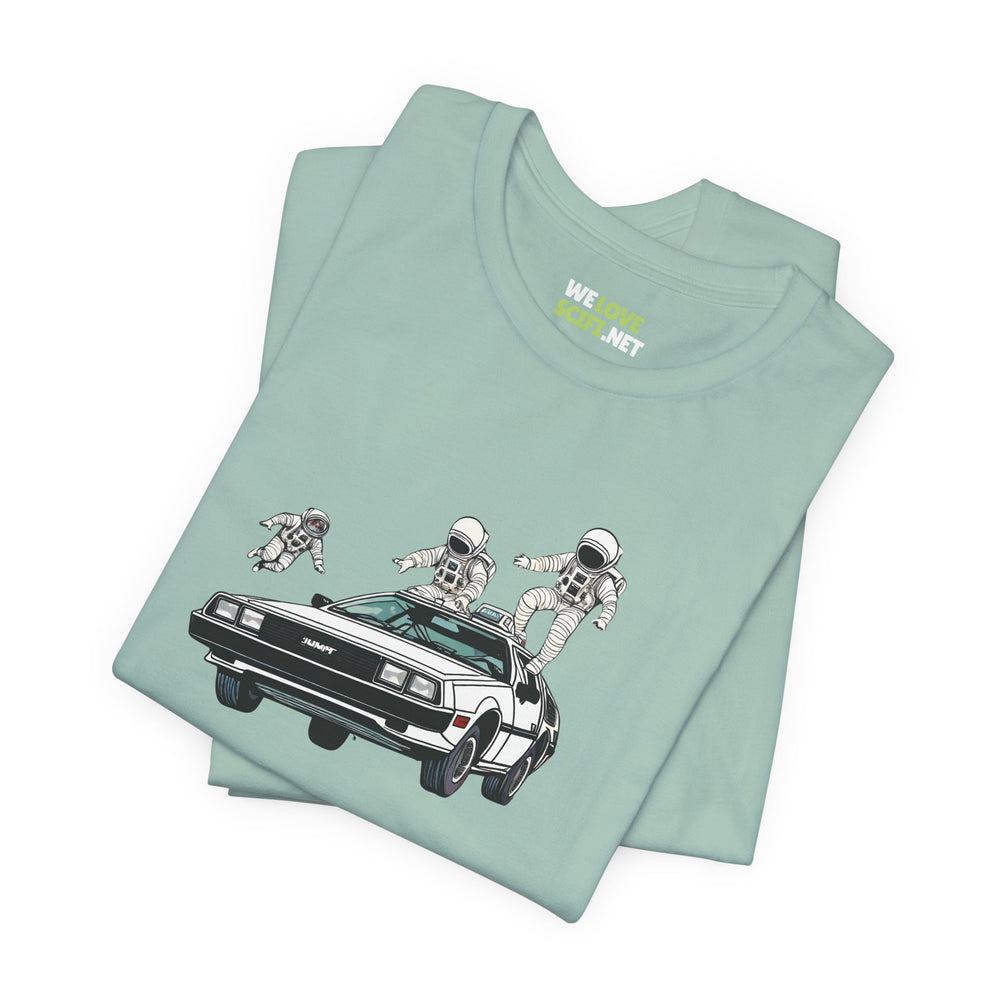 Party in a DeLorean Astronaut Sci-Fi TShirt Cool Sci-Fi Tee