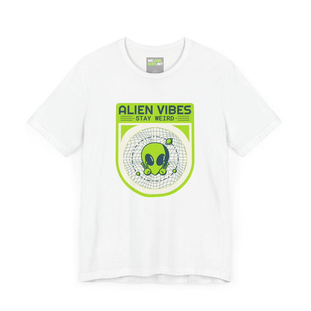 Alien Vibes Stay Weird Funny UFO Sci-Fi T-Shirt-welovescifi