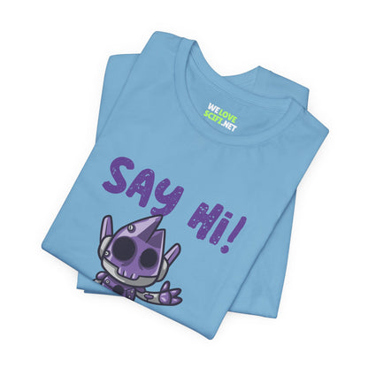 UFO t-shirt-Say Hi Funny UFO Sci-Fi T-Shirt We Love Sci-Fi