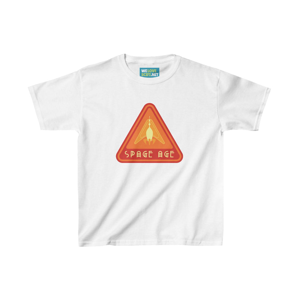 Space Age Tee for Kids | Heavy Cotton Sci-Fi Shirt 