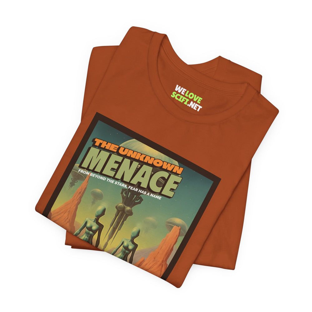 The Unknown Menace Retro Sci-Fi T-Shirt-welovescifi.net