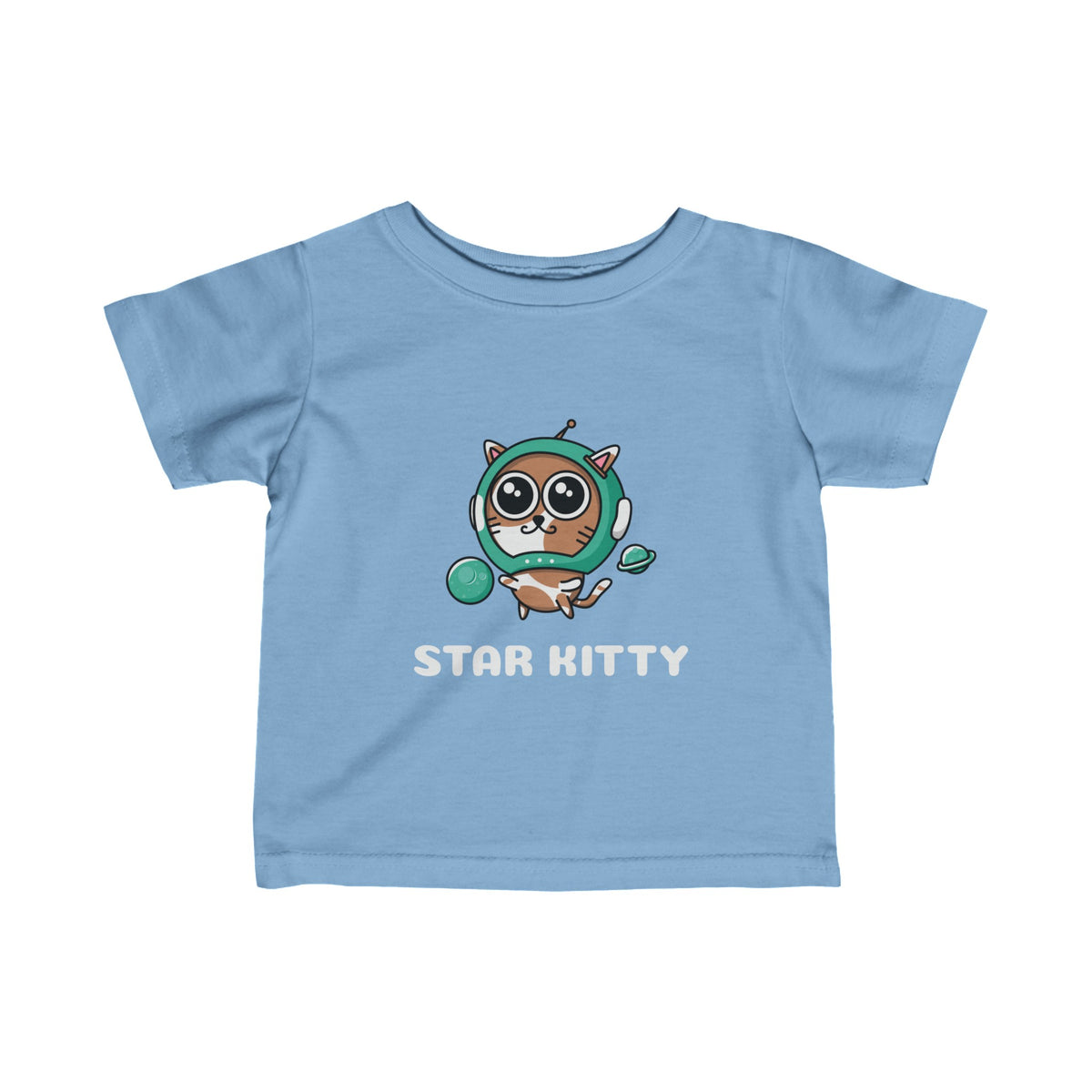 Star Kitty Infant Tee Funny Cat Astronaut Fine Jersey Shirt