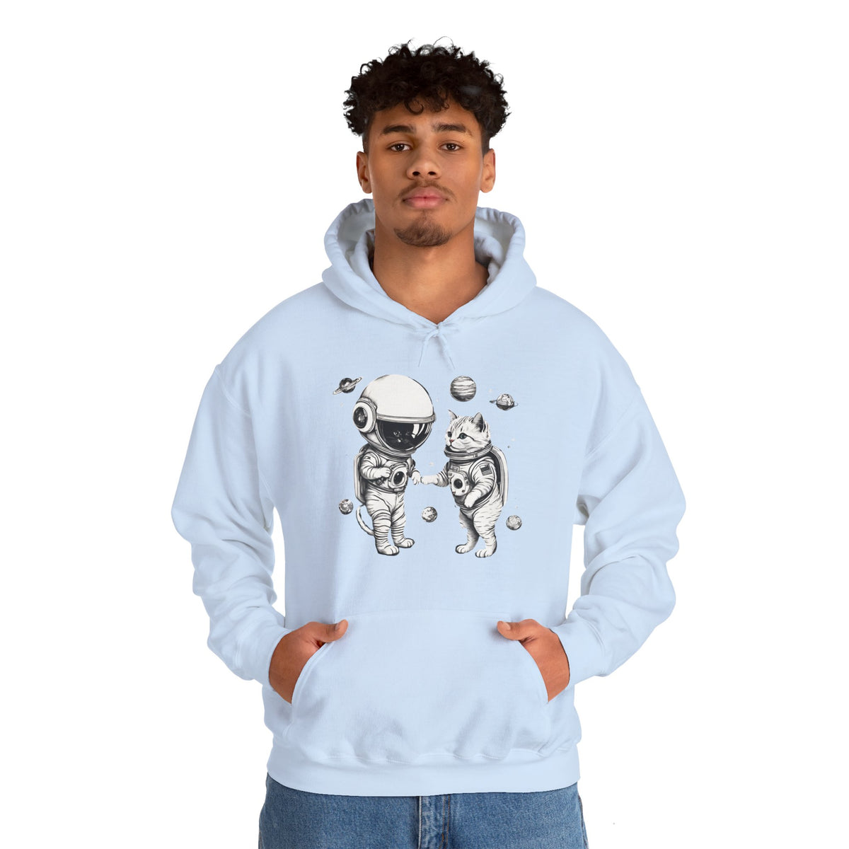 Space Kitties Astronaut Cats Sci-Fi Hoodie