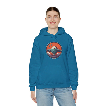 Here to Stay Space Art Hoodie – Sci-Fi Style Apparel