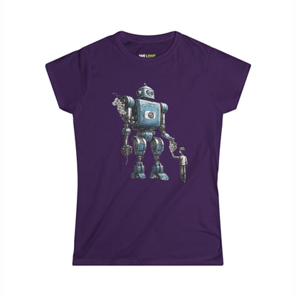 Bringing You Flowers SpaceArt Robot Woman's Tee-welovescifi