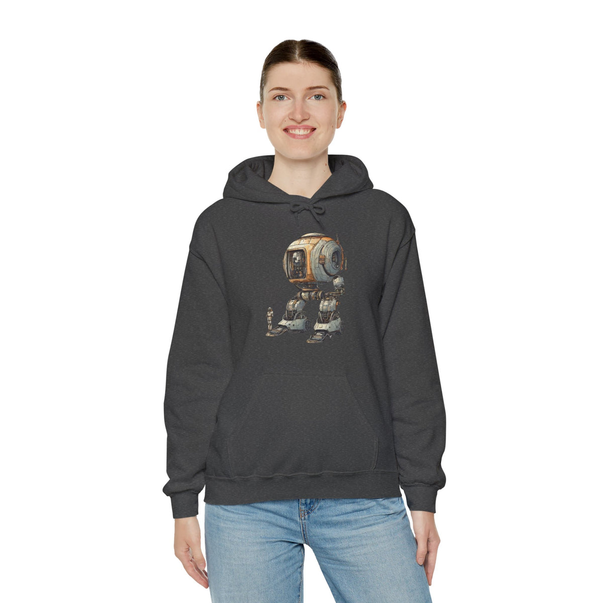 Let's Take a Ride Robot Space Art Hoodie - Sci-Fi Design