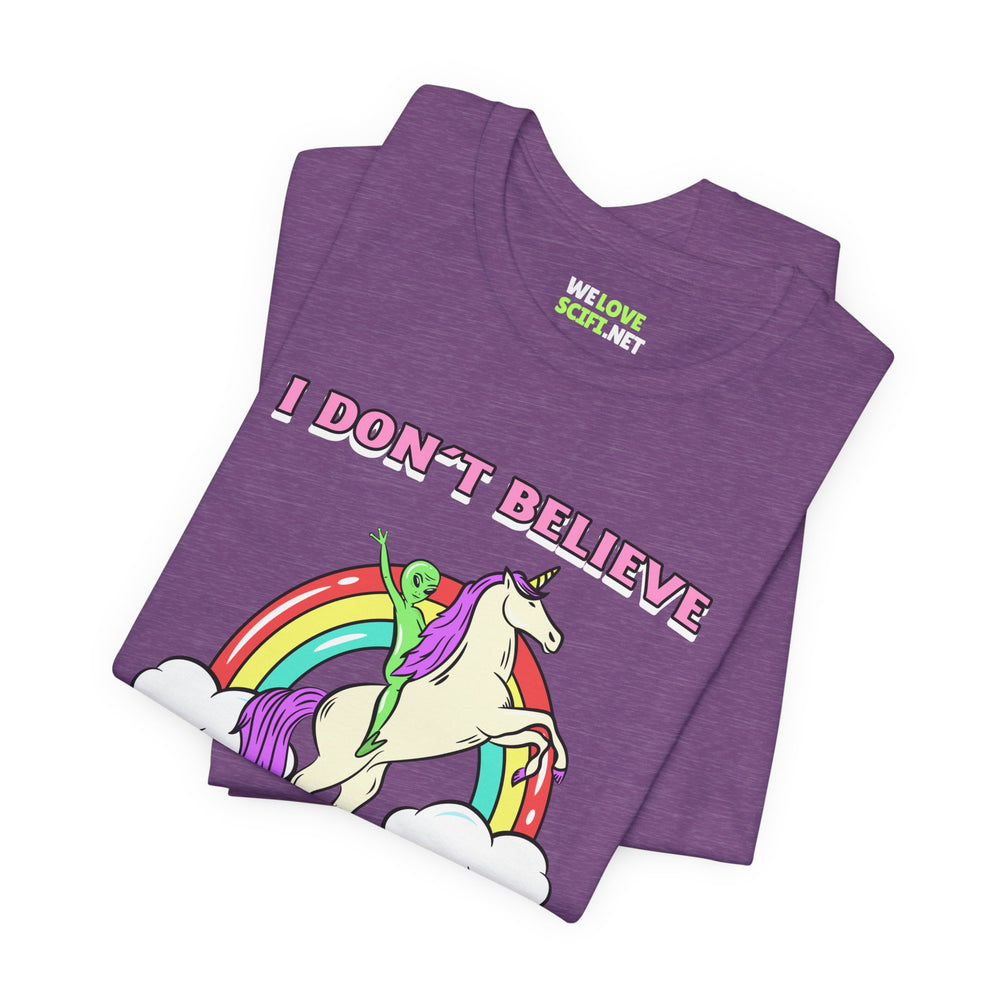 Humans Unicorn UFO Sci-Fi T-Shirt - Sci-Fi T-Shirt