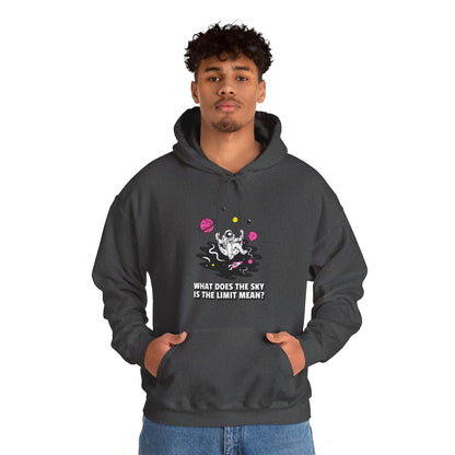 funny astronaut hoodie-Sky is the Limit Funny Astronaut