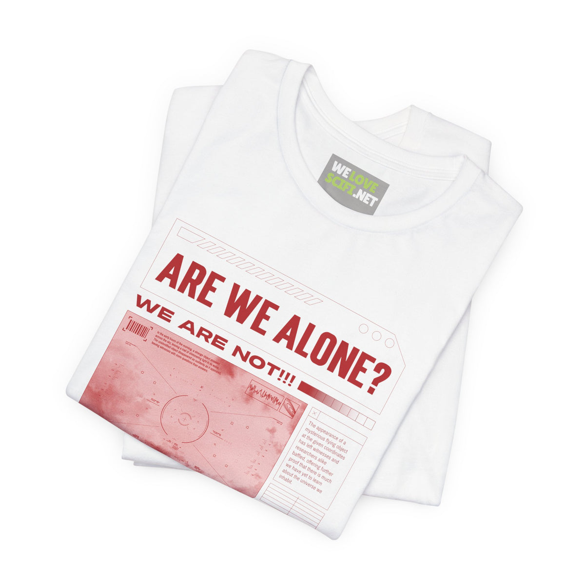 Are We Alone? UFO Sci-Fi T-Shirt-welovescifi.net