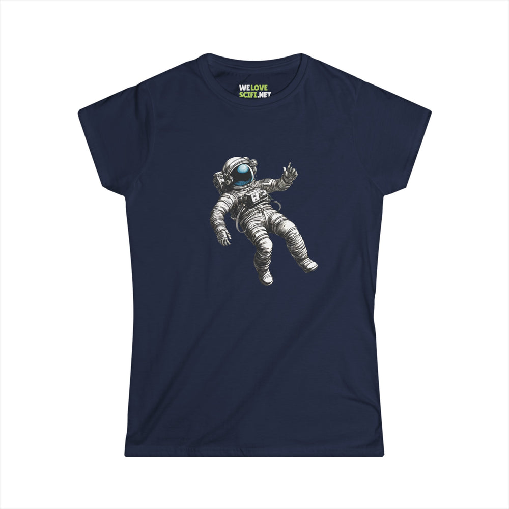 Don't Hold Me Back SpaceArt Astronaut Woman Tee-welovescifi