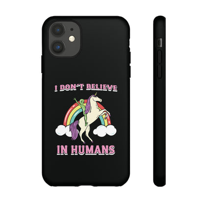 Funny UFO Sci-Fi Tough iPhone Cases I Don't Believe in Human