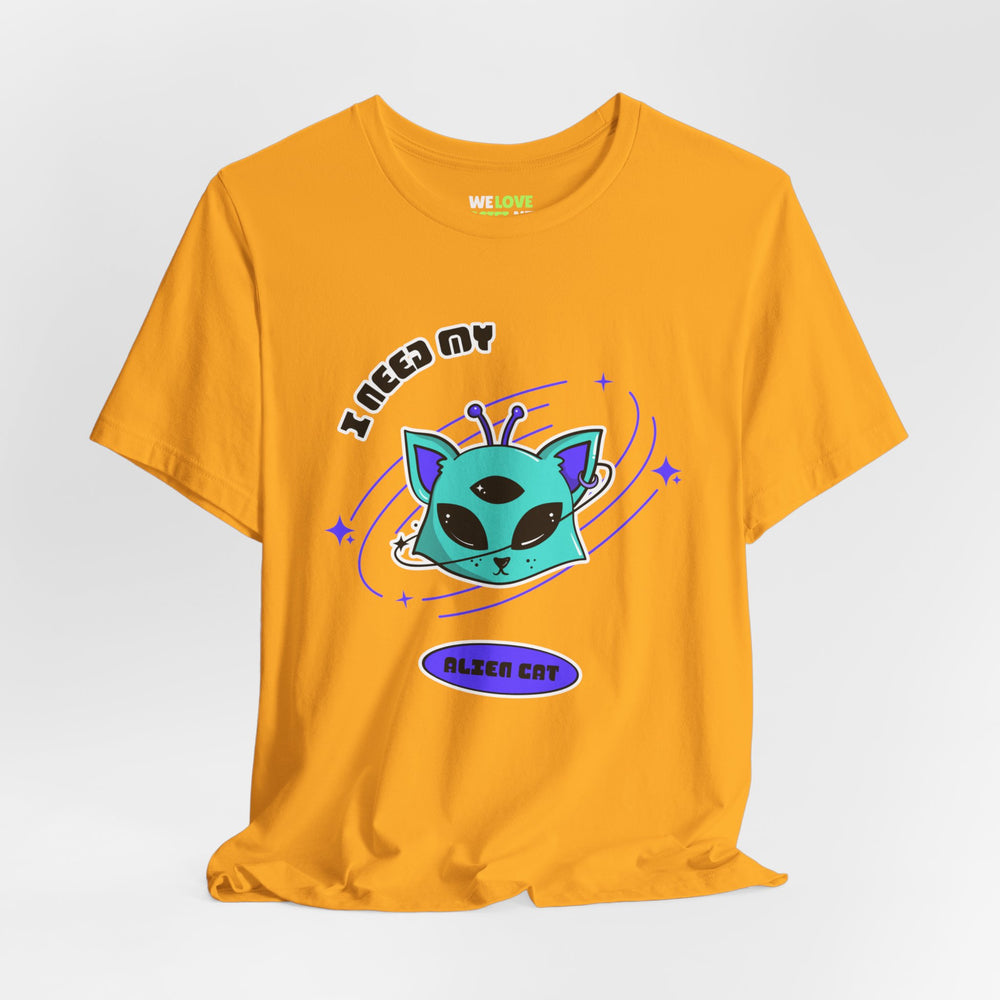 Alien Cat Sci-Fi T-Shirt | Unique UFO Design | WeLoveSciFi