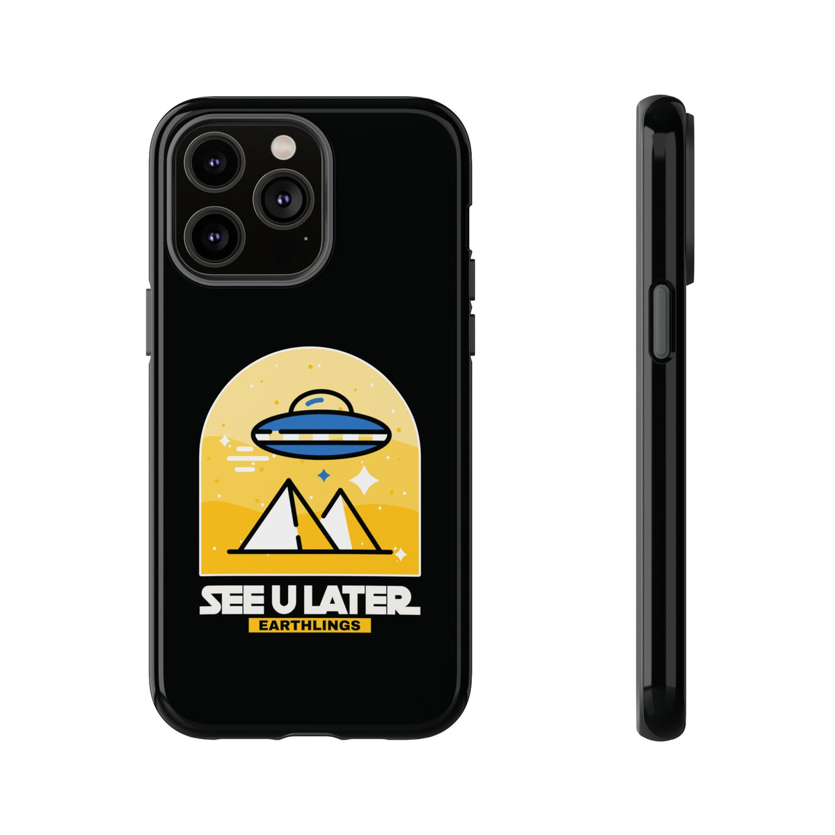 Funny UFO iPhone Cases - See You Later Earthlings