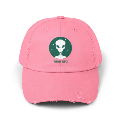 Team UFO Alien Cap Unisex Sci-Fi Distressed Hat WeLoveSciFi