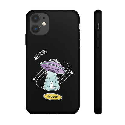 Funny Sci-Fi iPhone Cases | Not a Roswell Cow UFO Design