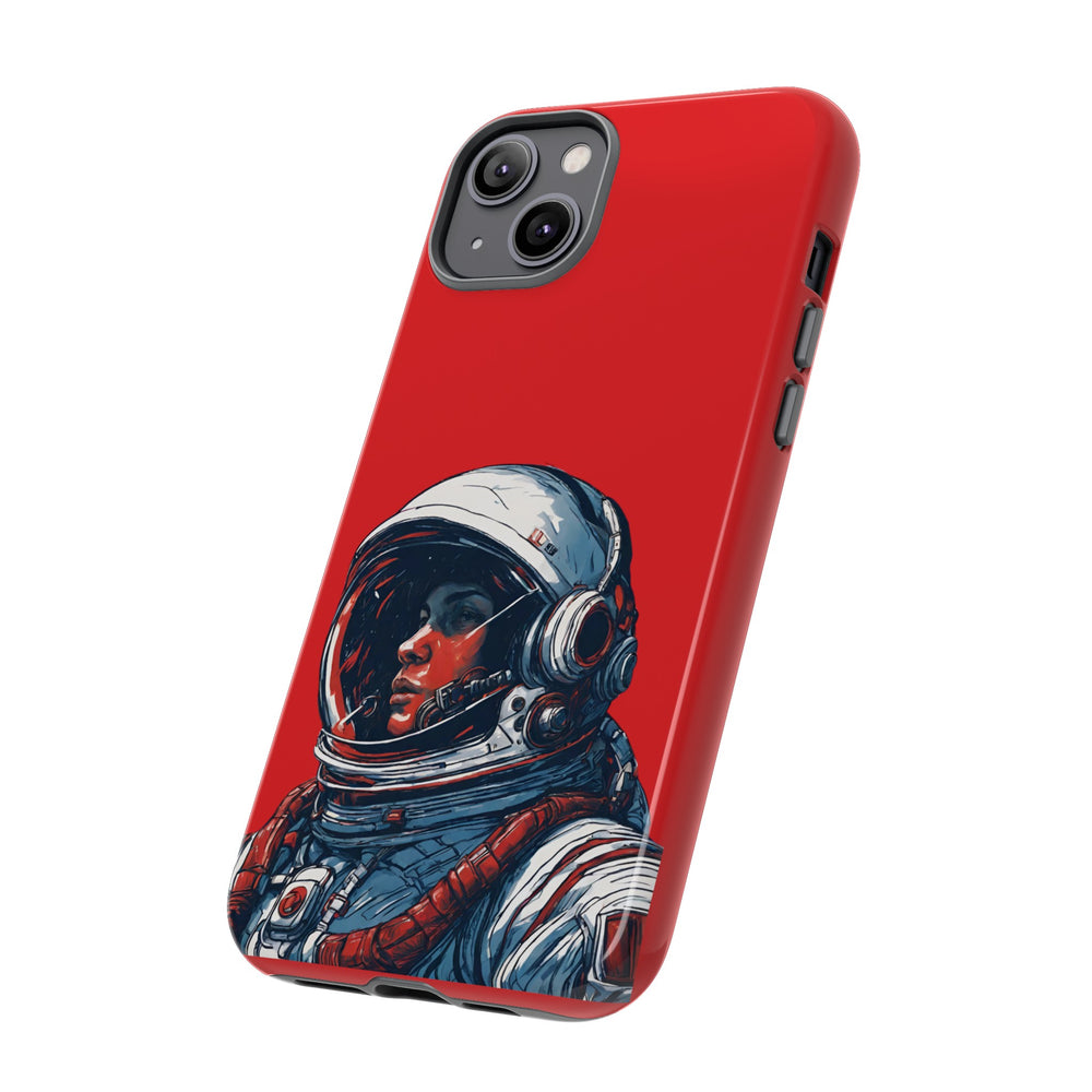 Astronaut In Red SpaceArt Sci-Fi Tough iPhone Mobile Cases