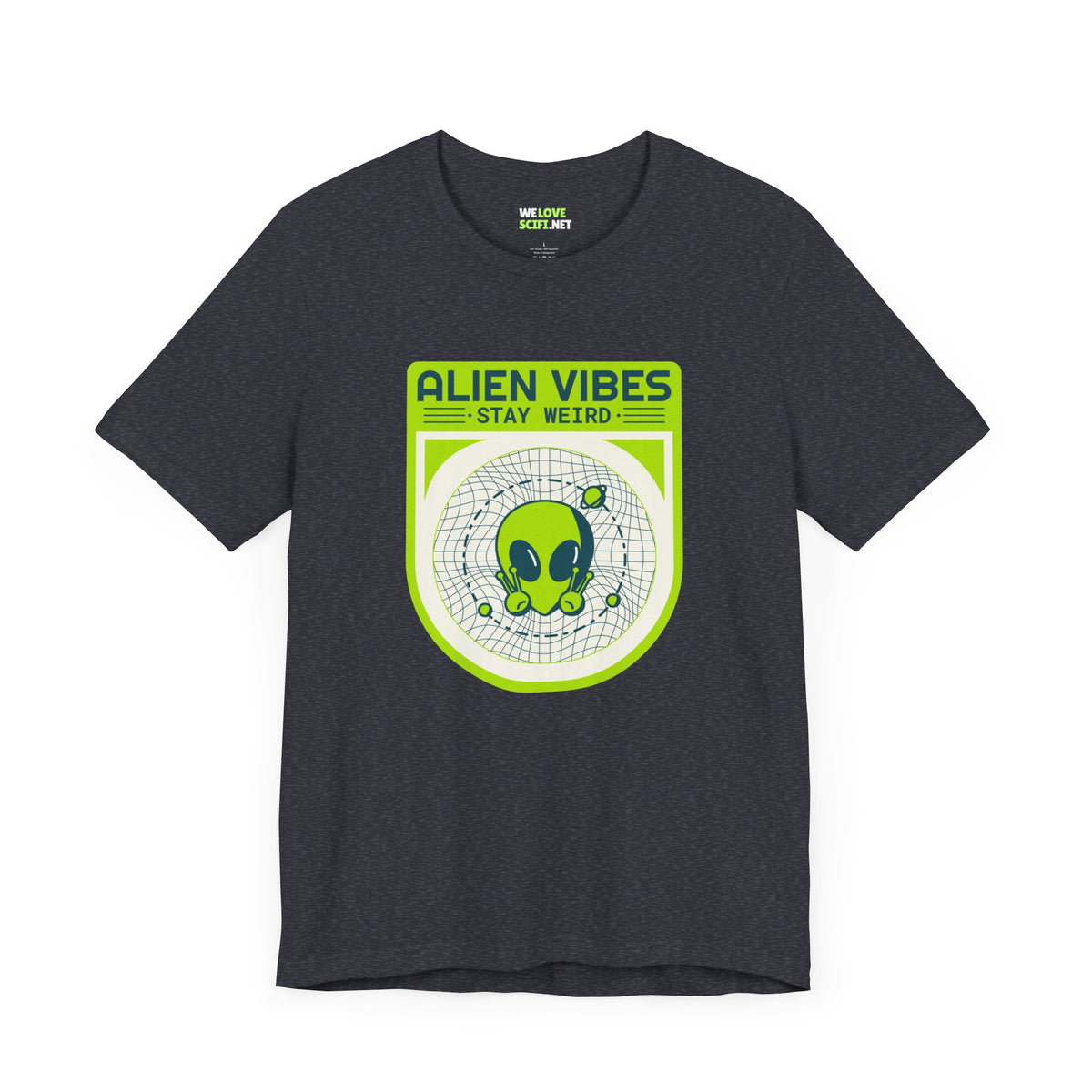 Alien Vibes Stay Weird Funny UFO Sci-Fi T-Shirt-welovescifi