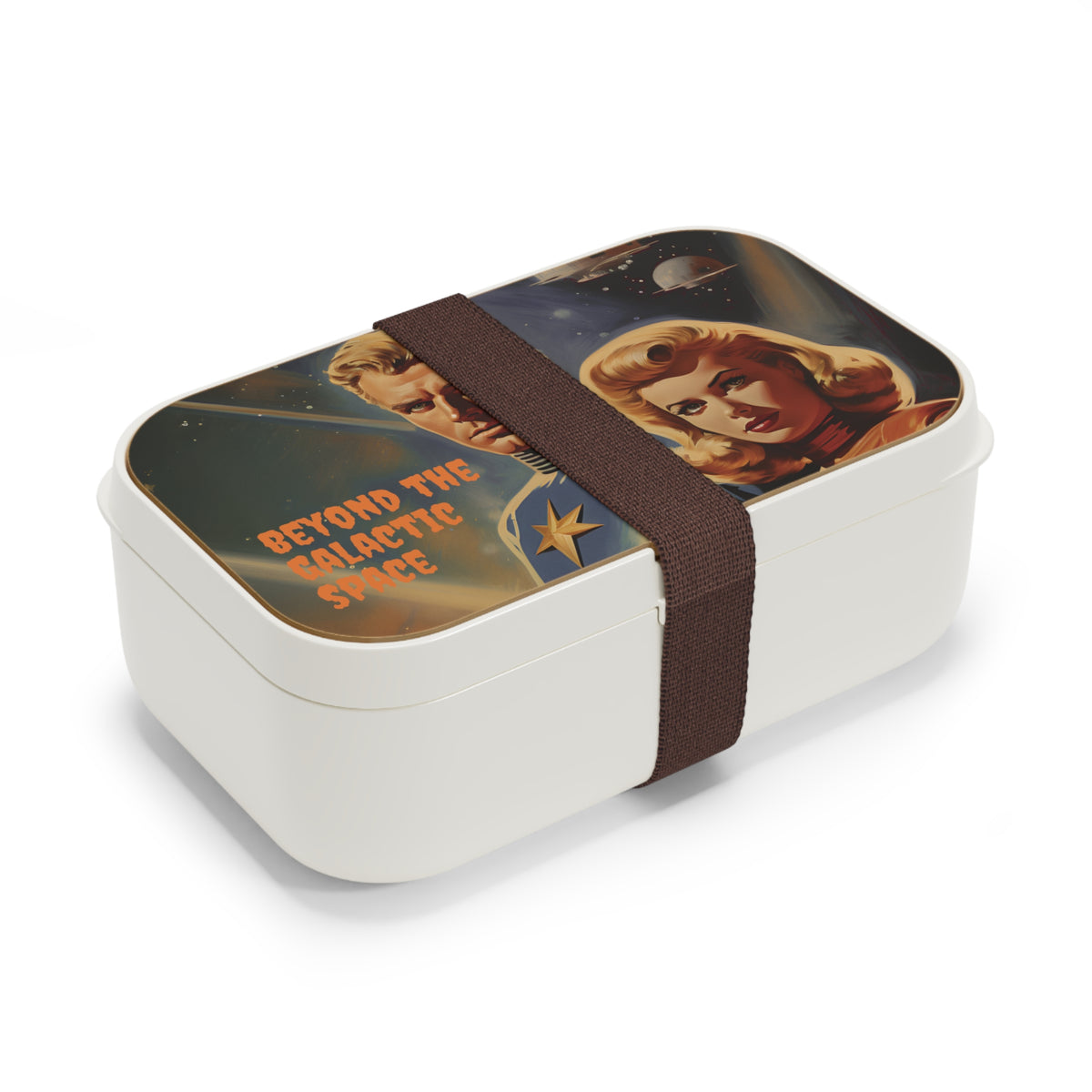 Beyond The Galactic Space Retro UFO Poster Bento Lunch Box