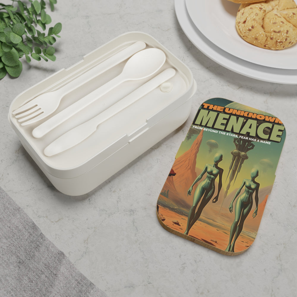 The Unknown Menace Retro UFO Poster Bento Lunch Box-welovescifi.net