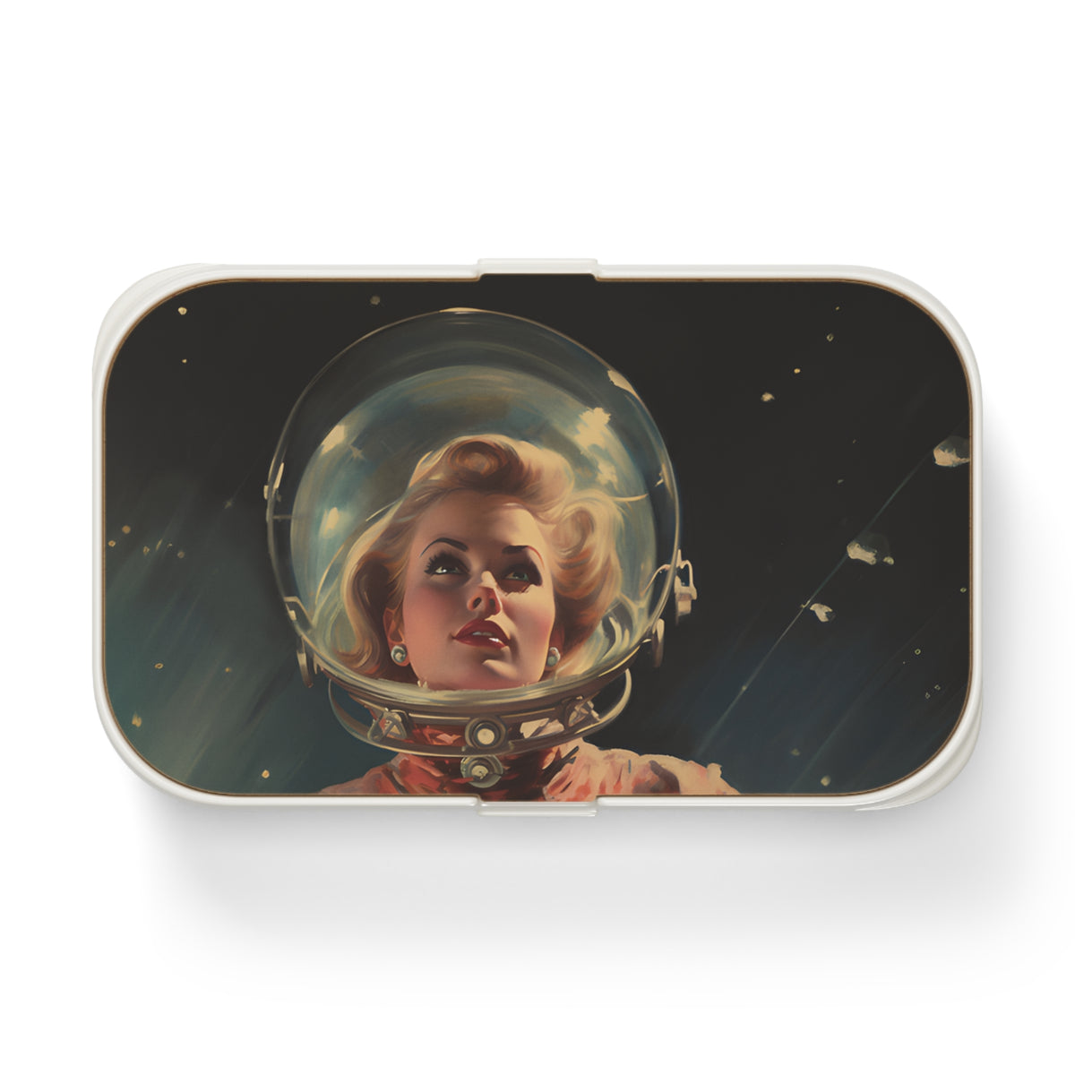 Galactic Woman Retro UFO Poster Bento Lunch Box-welovescifi