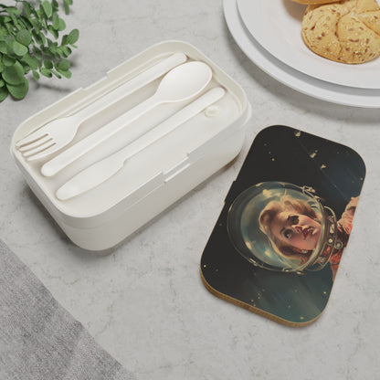 Galactic Woman Retro UFO Poster Bento Lunch Box-welovescifi